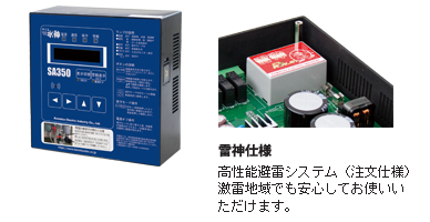 既存施設に監視通報装置を設置しクラウド管理に移行　雷害5年間保障の雷神仕様